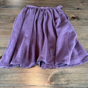 Mantaikotai Prague Women’s Linen Purple Skirt